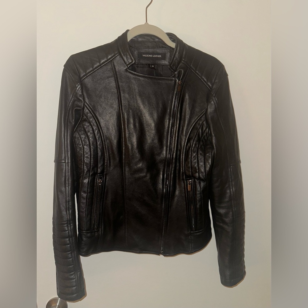 WILSONS LEATHER Women's Black Moto Jacket